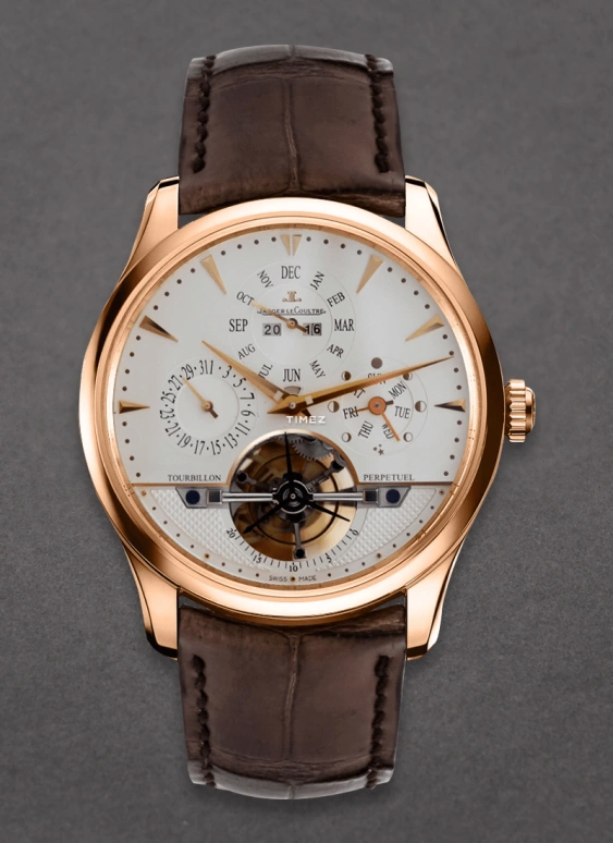 Jaeger-LeCoultre,Master 43mm,43mm,Pink Gold,Silver,Automatic,Moonphase,Perpetual Calendar,Month,Date,48hours,In-house Caliber,Q500242A