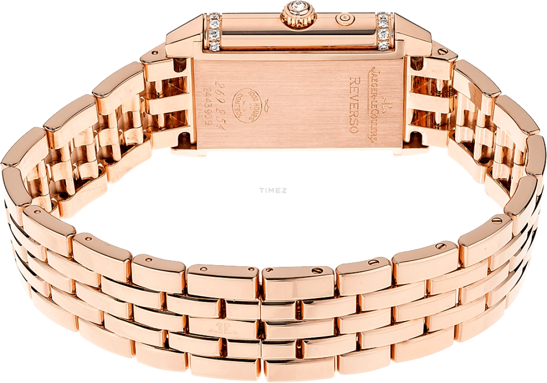 积家,翻转 35x25毫米,35x25毫米,玫瑰金,银白色,手动上弦,两地时,45小时,2692120