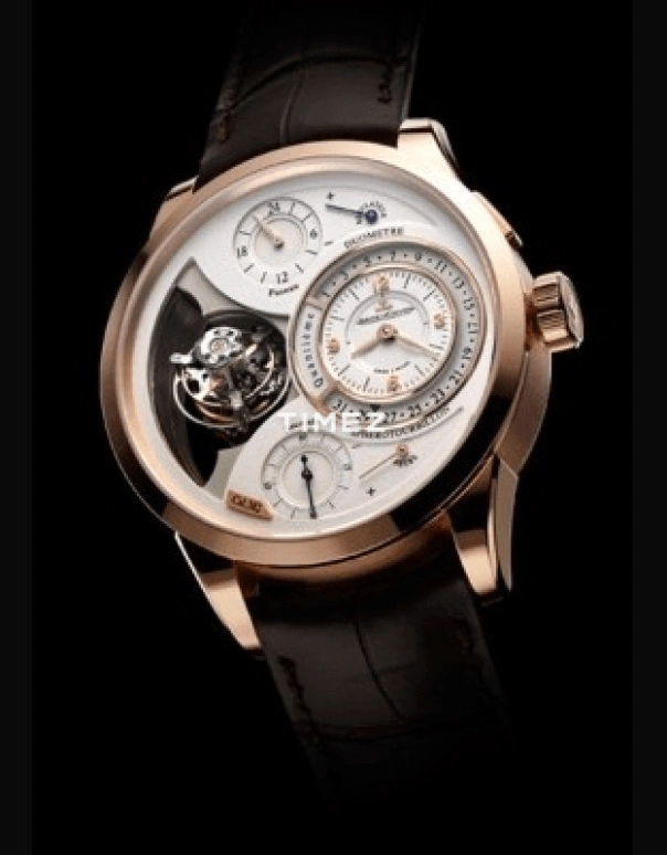 Jaeger-LeCoultre,Duomètre 42mm,42mm,Pink Gold,Silver,Handwound,Day,Power Reserve Indicator,Dule Time,Tourbillon,50hours,In-house Caliber,Q6052520