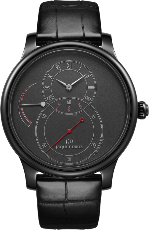 Jaquet Droz,Grande Seconde 44mm,44mm,Ceramic,Black,Automatic,Power Reserve Indicator,68hours,J027035240