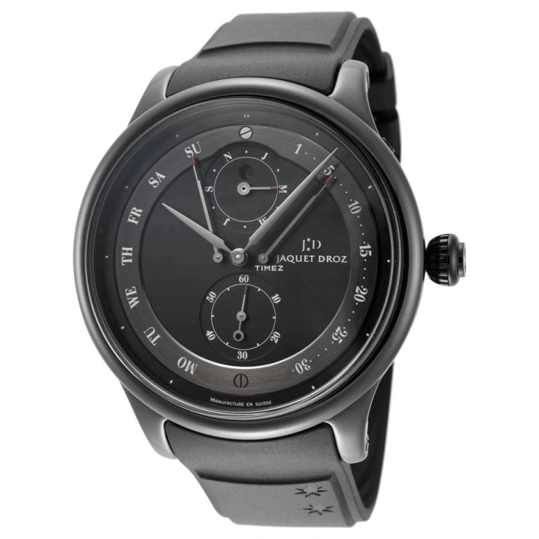 Jaquet Droz,Astrale 44mm,44mm,Ceramic,Black,Automatic,Annual Calendar,Month,Date,Day,Sapphire,Crystal Glass,Round,J008335401