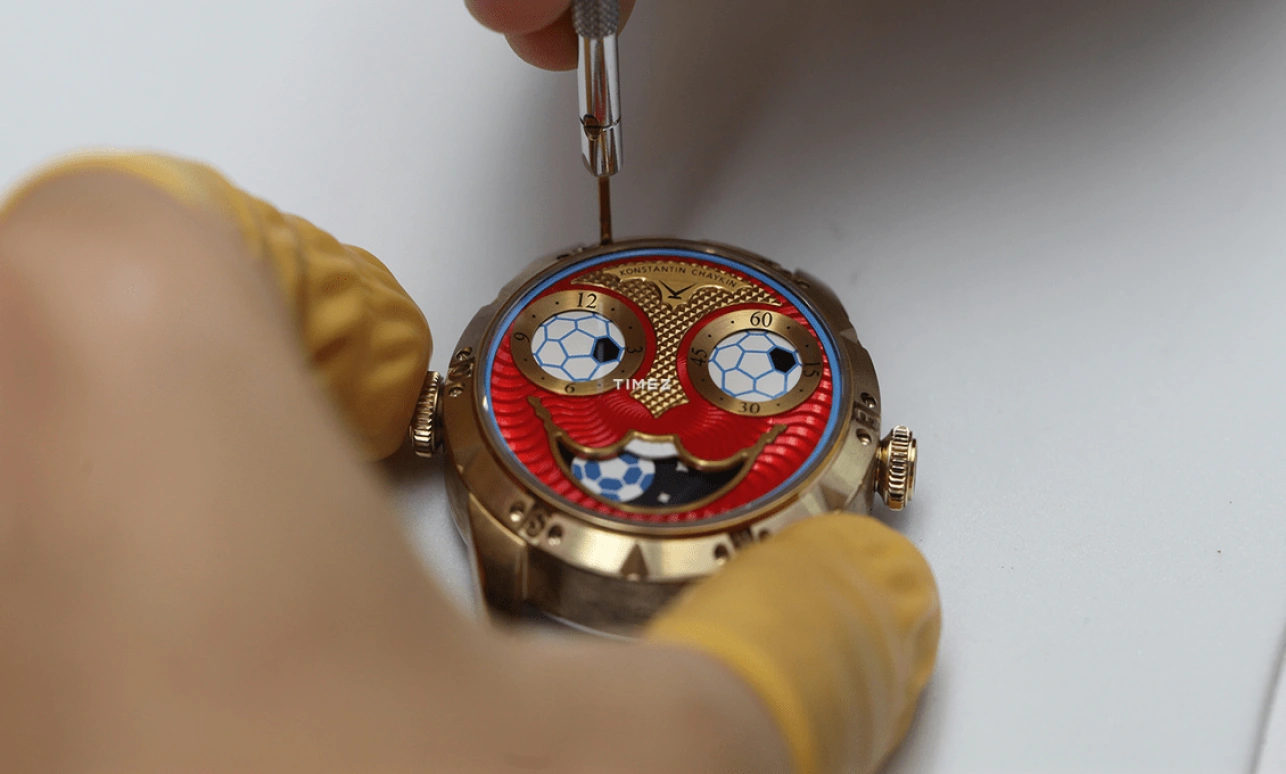 Konstantin Chaykin,Wristmons 42mm,42mm,Bronze,Red,Gold,White,Automatic,Moonphase,Sapphire,Crystal Glass,Joker Soccer