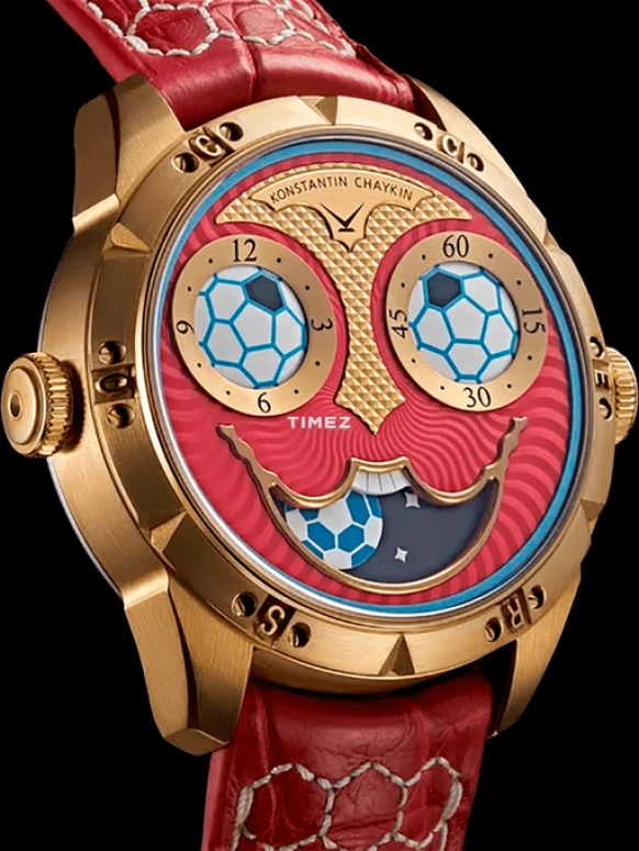 Konstantin Chaykin,Wristmons 42mm,42mm,Bronze,Red,Gold,White,Automatic,Moonphase,Sapphire,Crystal Glass,Joker Soccer