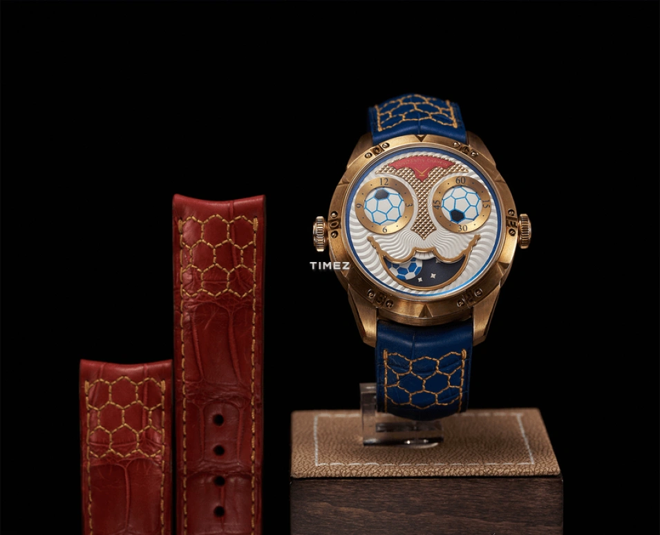 Konstantin Chaykin,Wristmons 42mm,42mm,Bronze,Red,Gold,White,Automatic,Moonphase,Sapphire,Crystal Glass,Joker Soccer