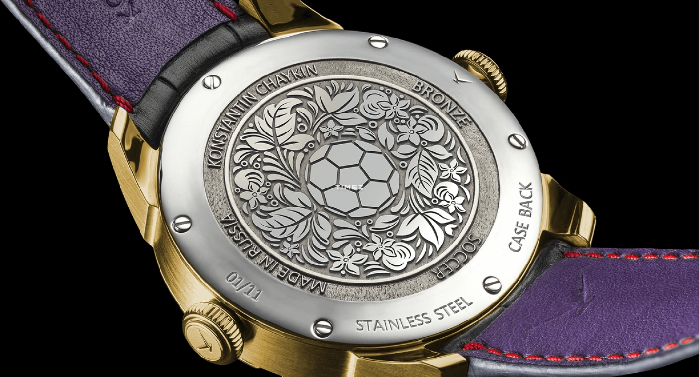 Konstantin Chaykin,Wristmons 42mm,42mm,Bronze,Red,Gold,White,Automatic,Moonphase,Sapphire,Crystal Glass,Joker Soccer