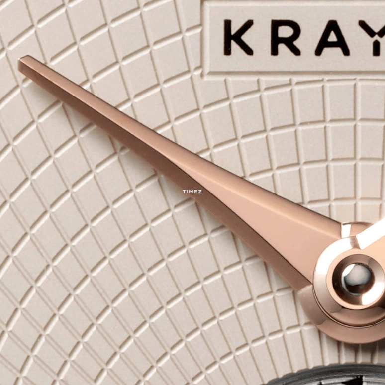 Krayon,Anywhere 39mm,39mm,Rose Gold,Cream,Handwound,Month,Day,Sun position/rising Time,C030,C030-02