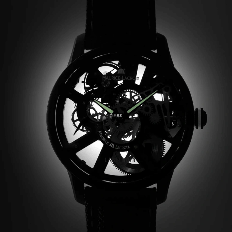 Label Noir,Other 43mm,43mm,Stainless Steel,Black,Grey,Handwound,Skeleton,45hours,LN ML02