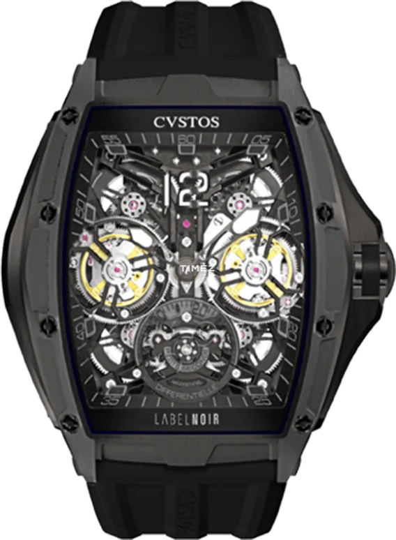 Label Noir,Other 41mm,41mm,Titanium,Grey,White,Automatic,Tourbillon,Hollow Out,LN CV01