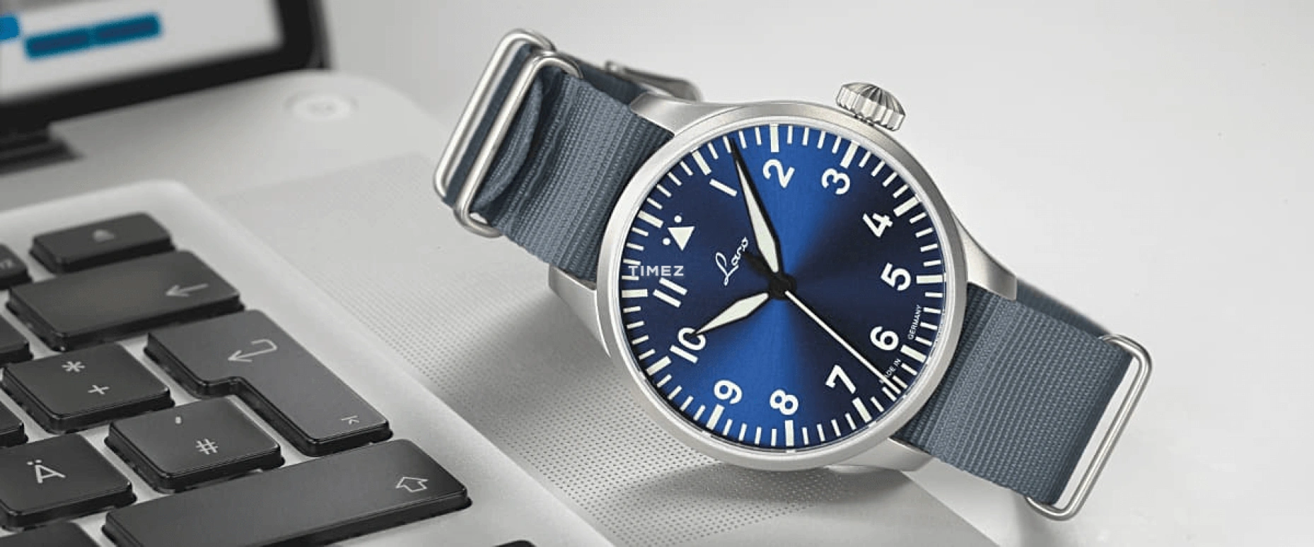 Laco,Pilot Watches 42mm,42mm,Stainless Steel,Blue,Automatic,Day,42hours,862100