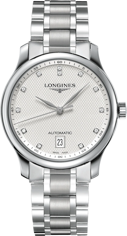 Longines,Master 38.50mm,38.50mm,Stainless Steel,Beige,Automatic,Chronograph,Date,L2,L2.628.4.77.6