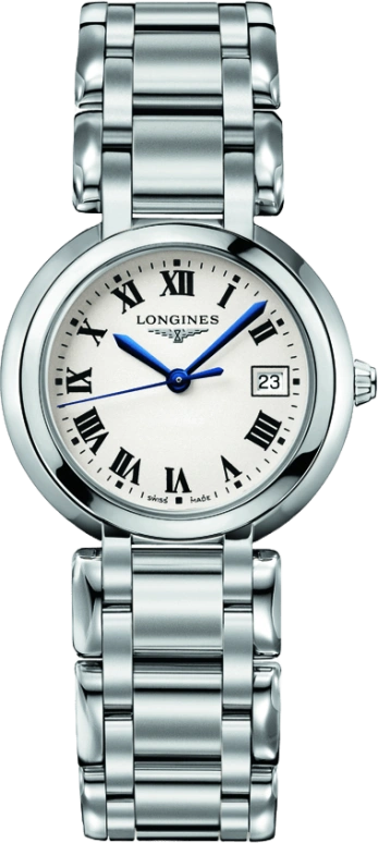 Longines,PrimaLuna 30mm,30mm,Stainless Steel,Silver,Quartz,Date,26280hours,L8,L8.112.4.71.6