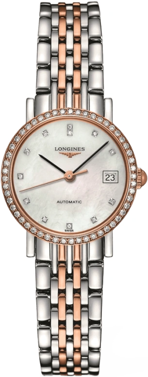 Longines,Elegant 25.50mm,25.50mm,Stainless Steel,White,Automatic,Date,40hours,L4,L4.309.5.88.7