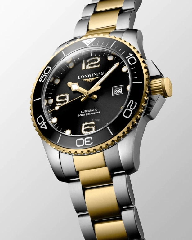 Longines,HydroConquest 43mm,43mm,Ceramic,Stainless Steel,Black,Automatic,Date,64hours,L3,L3.782.3.56.7