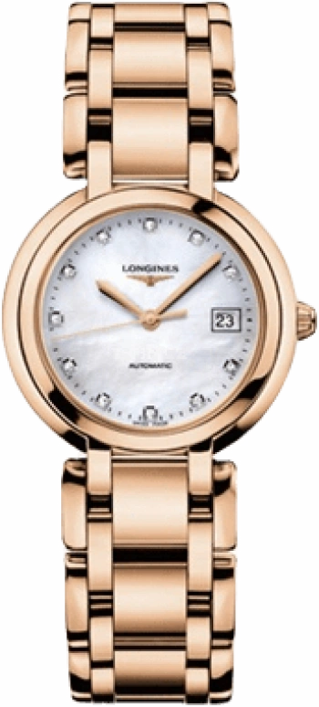 Longines,PrimaLuna 30mm,30mm,Pink Gold,Silver White,Automatic,Date,40hours,L8,L8.113.8.87.6