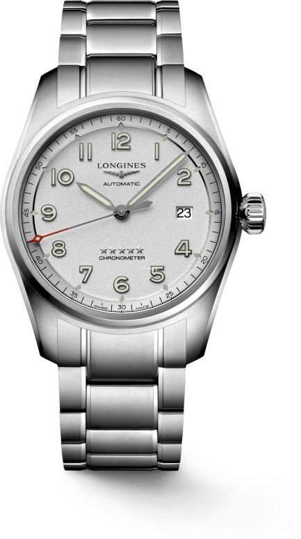 Longines,Spirit 40mm,40mm,Stainless Steel,Silver,Automatic,Day,64hours,L3,L3.810.4.73.9