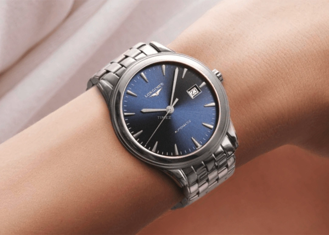 Longines,Flagship 38.50mm,38.50mm,Stainless Steel,Blue,Automatic,Day,72hours,L4,L4.974.4.92.6