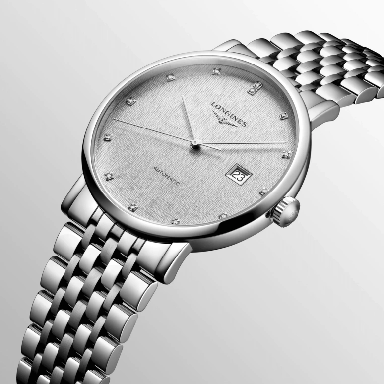 Longines,Elegant 41mm,41mm,Stainless Steel,Silver,Automatic,Date,64hours,L4,L4.911.4.77.6