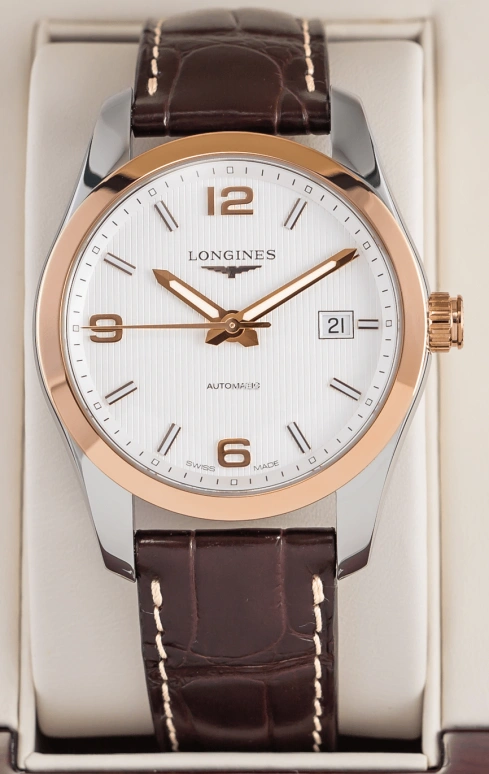 Longines,Heritage Classic 40mm,40mm,Stainless Steel,Rose Gold,Silver,Automatic,Day,72hours,L2,L2.785.5.76.3