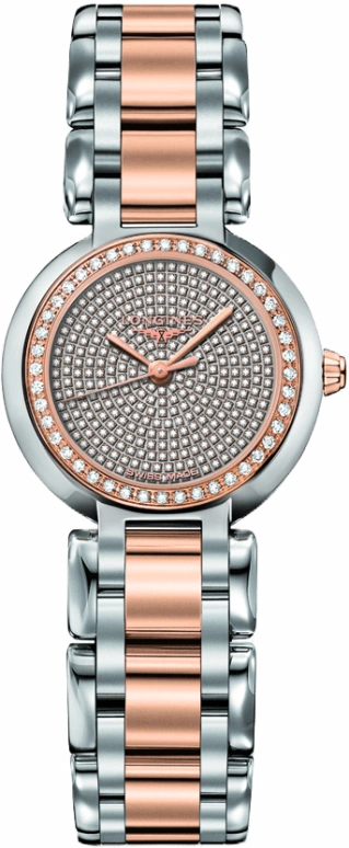 Longines,PrimaLuna 26.50mm,26.50mm,Pink Gold,Stainless Steel,Quartz,Date,26280hours,L8,L8.110.5.99.7