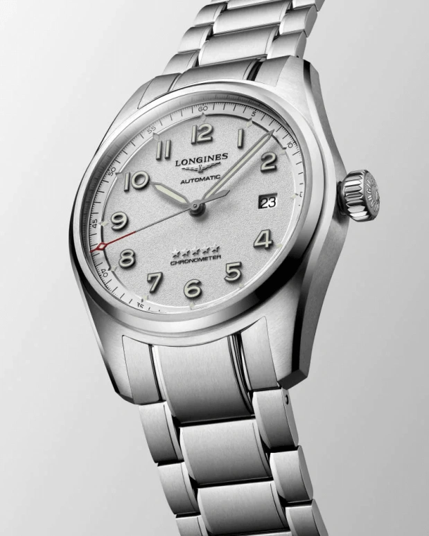 Longines,Spirit 40mm,40mm,Stainless Steel,Silver,Automatic,Day,64hours,L3,L3.810.4.73.9