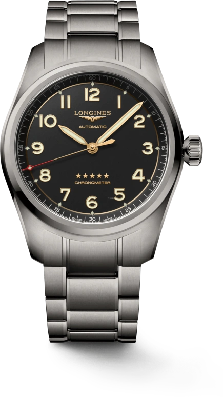 Longines,Spirit 42mm,42mm,Titanium,Grey,Automatic,64hours,In-house Caliber,L3,L3.811.1.53.6