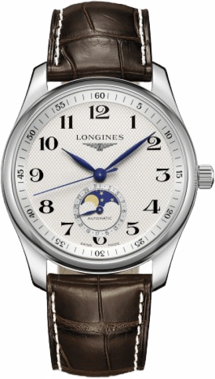 Longines,Master 40mm,40mm,Stainless Steel,Silver,Automatic,Moonphase,Day,L2,L2.909.4.78.3