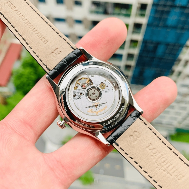 浪琴,军旗 38.50毫米,38.50毫米,精钢,黑色,自动上弦,日历,65小时,L4,L4.974.4.57.2