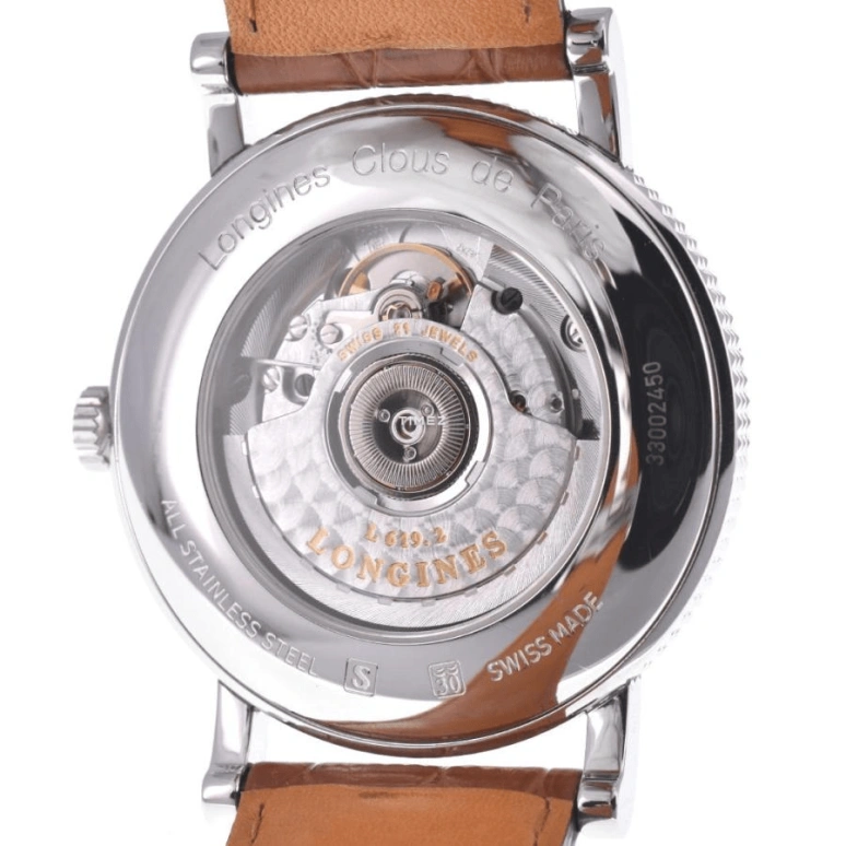Longines,Clous de Paris 40mm,40mm,Stainless Steel,White,Automatic,Day,42hours,L2,L2.684.4.16.2