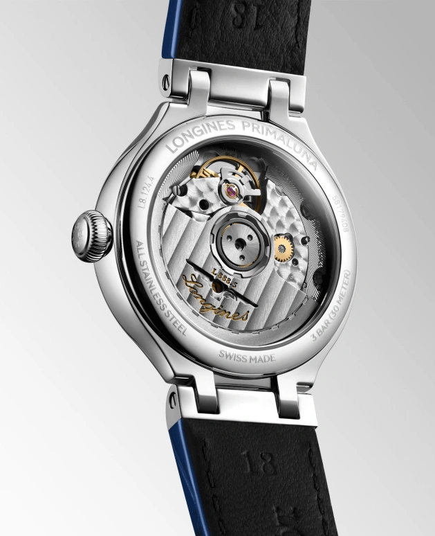 浪琴,心月 34毫米,34毫米,精钢,银色,自动上弦,日历,64小时,L8,L8.124.4.71.2