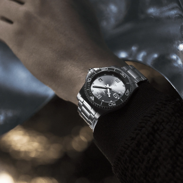 Longines,HydroConquest 41mm,41mm,Stainless Steel,Grey,Automatic,Date,65hours,L3,L3.781.4.76.6