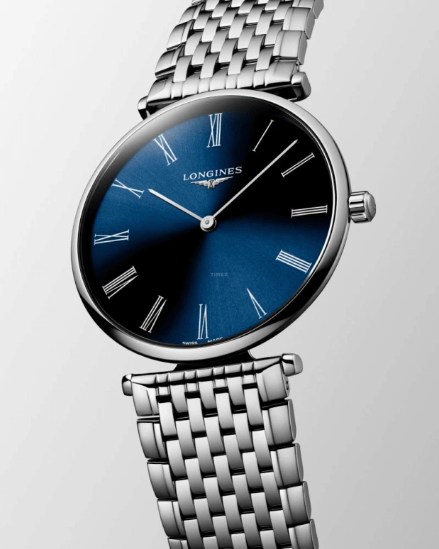 Longines,Elegant 38mm,38mm,Stainless Steel,Blue,Quartz,In-house Caliber,Sapphire,L4,L4.866.4.94.6