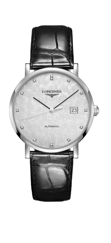 Longines,Elegant 39mm,39mm,Stainless Steel,Silver,Automatic,Day,65hours,L4,L4.910.4.77.2