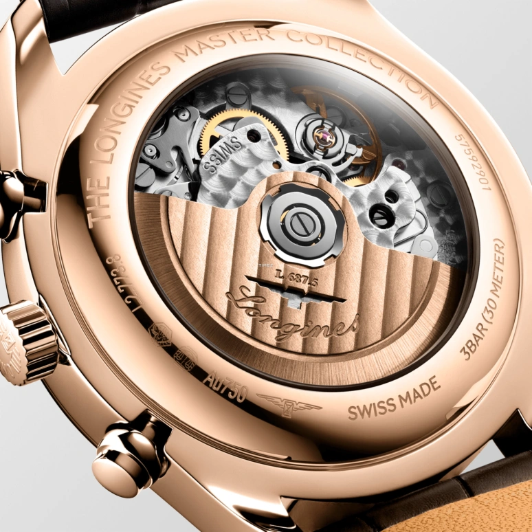 浪琴,名匠 42毫米,42毫米,玫瑰金,银色,自动上弦,计时,月相,月历,星期历,66小时,自制机芯,L2,L2.773.8.78.3