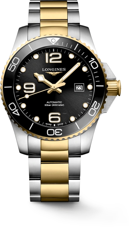 Longines,HydroConquest 43mm,43mm,Ceramic,Stainless Steel,Black,Automatic,Date,64hours,L3,L3.782.3.56.7