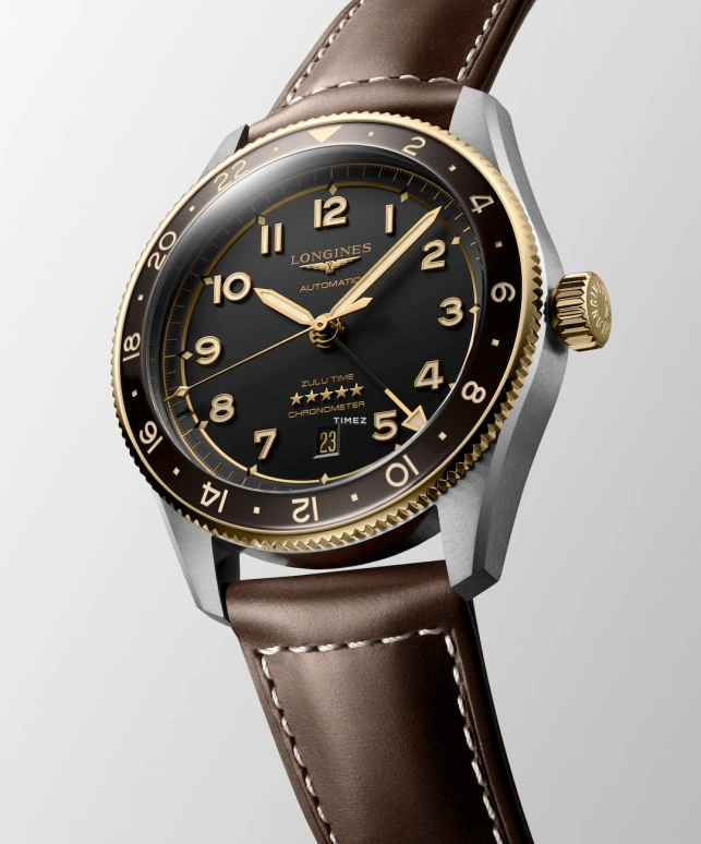 Longines,Spirit 42mm,42mm,Stainless Steel,Black,Automatic,Day,Anti-magnetic,L3,L3.812.5.53.2