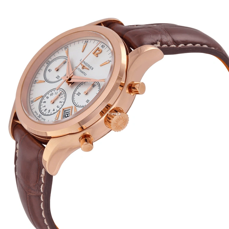 Longines,Heritage Classic 39mm,39mm,Rose Gold,White,Automatic,Chronograph,Day,L2,L2.742.8.76.2