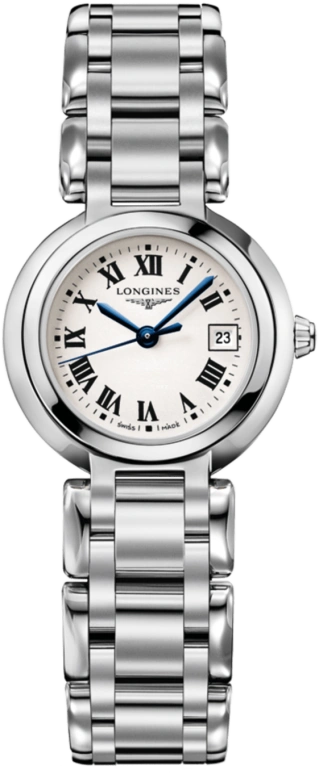Longines,PrimaLuna 26.50mm,26.50mm,Stainless Steel,Silver,Quartz,Date,26280hours,L8,L8.110.4.71.6