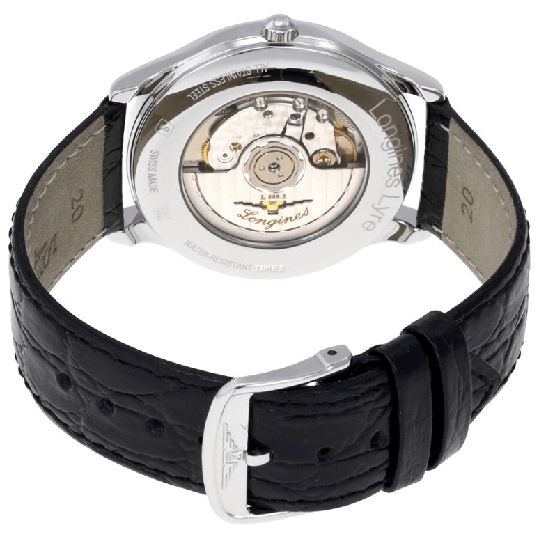 Longines,Lyre 38.50mm,38.50mm,Stainless Steel,White,Automatic,Day,65hours,L4,L4.960.4.12.2