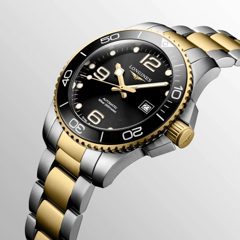 Longines,HydroConquest 43mm,43mm,Ceramic,Stainless Steel,Black,Automatic,Date,64hours,L3,L3.782.3.56.7