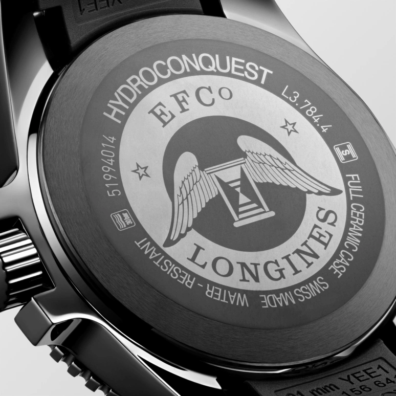 Longines,HydroConquest 43mm,43mm,Ceramic,Black,Automatic,Date,65hours,L3,L3.784.4.56.9