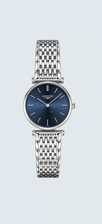 Longines,Elegant 24mm,24mm,Stainless Steel,Blue,Quartz,26280hours,In-house Caliber,L4,L4.209.4.95.6