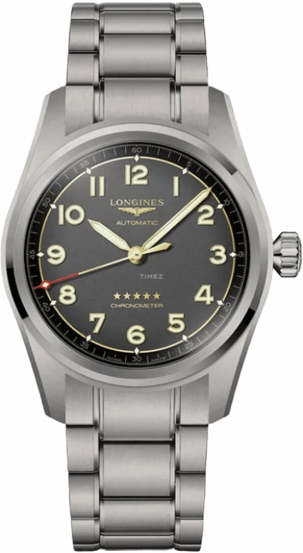 Longines,Spirit 42mm,42mm,Titanium,Grey,Automatic,64hours,In-house Caliber,L3,L3.811.1.53.6