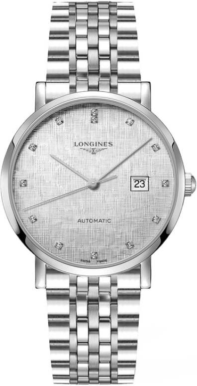 Longines,Elegant 41mm,41mm,Stainless Steel,Silver,Automatic,Date,64hours,L4,L4.911.4.77.6