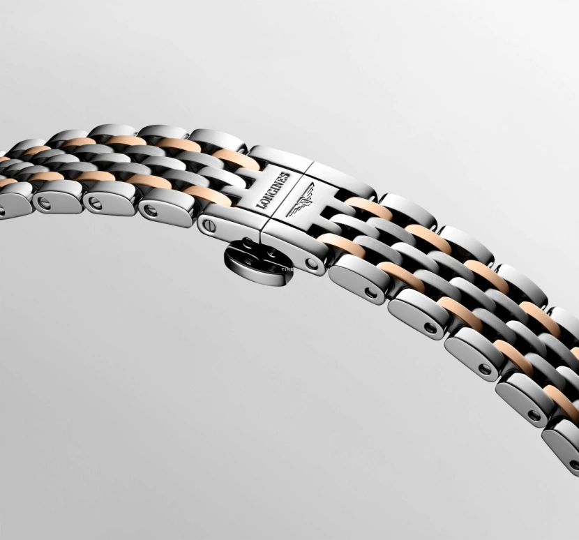 浪琴,博雅 25.50毫米,25.50毫米,精钢,粉红金,白色,自动上弦,日历,40小时,L4,L4.309.5.80.7