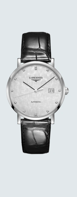 Longines,Elegant 39mm,39mm,Stainless Steel,Silver,Automatic,Day,65hours,L4,L4.910.4.77.2