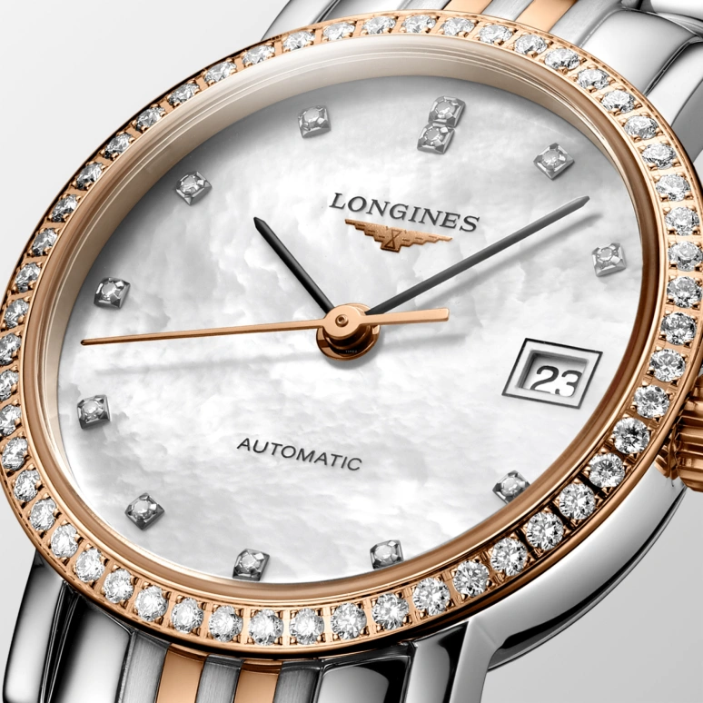 Longines,Elegant 25.50mm,25.50mm,Stainless Steel,White,Automatic,Date,40hours,L4,L4.309.5.88.7