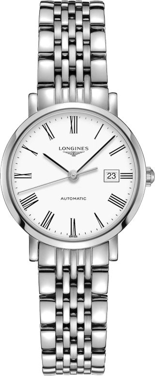 Longines,Elegant 29mm,29mm,Stainless Steel,White,Automatic,Date,40hours,L4,L4.310.4.11.6