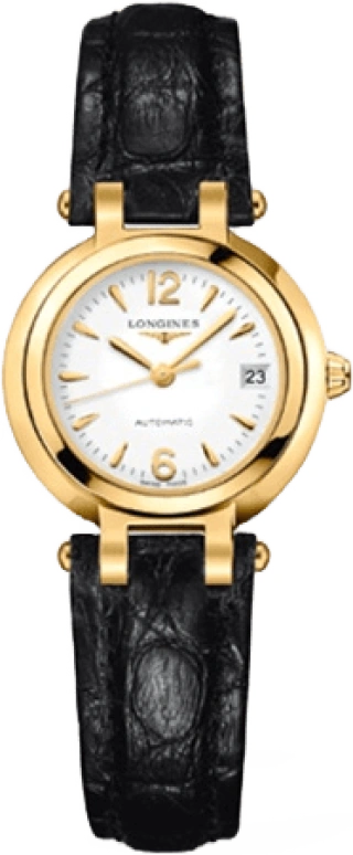 Longines,PrimaLuna 26.50mm,26.50mm,Yellow Gold,Silver,Automatic,Date,40hours,L8,L8.111.6.16.2