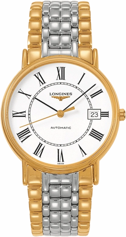 Longines,Presence 38.50mm,38.50mm,White,Automatic,Date,65hours,In-house Caliber,L4,L4.921.2.11.7