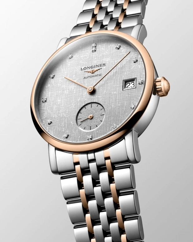 Longines,Elegant 34.50mm,34.50mm,Stainless Steel,Silver,Automatic,Day,72hours,L4,L4.312.5.77.7